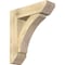 Ekena Millwork Thorton Slat Rough Sawn Bracket w/ Offset Brace, Douglas Fir, 8"W x 28"D x 32"H BKT0806X28X32THR06RDF - alternate 1